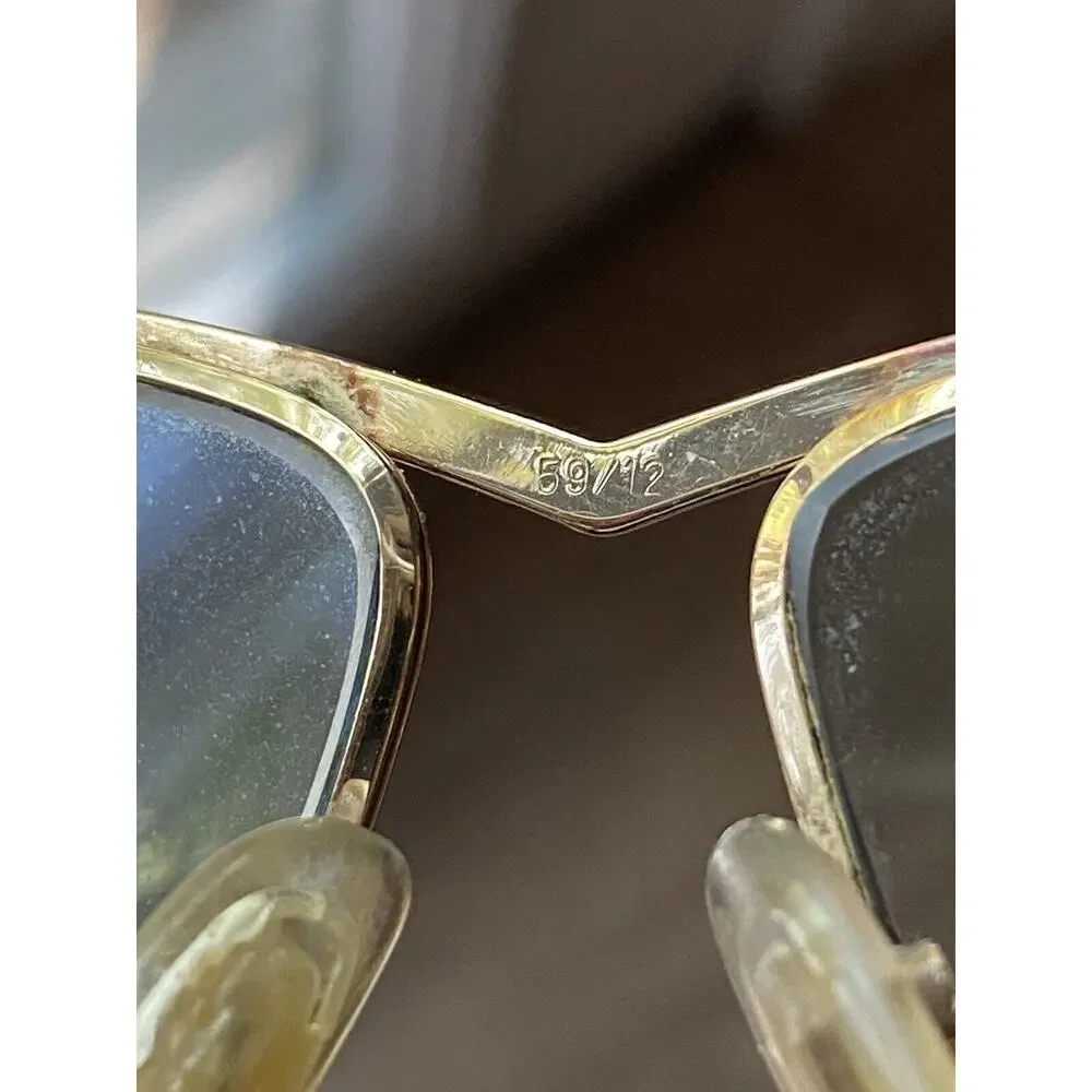 Vintage Cazal Eyeglasses Frames Gold & White Rare